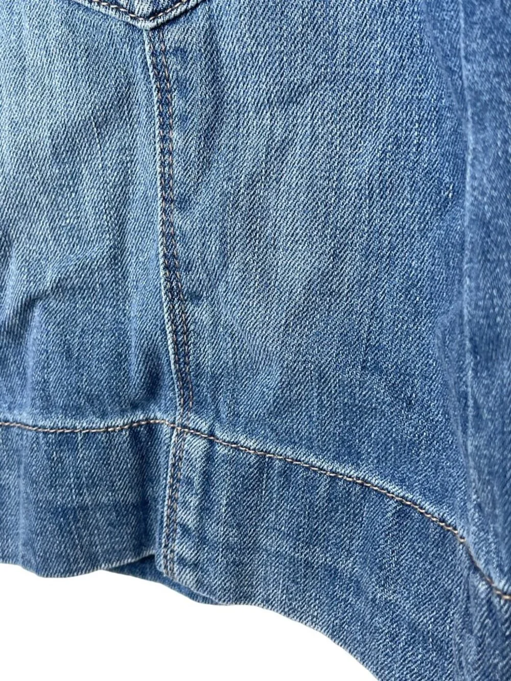 American Eagle Denim Mini Skirt Womens Size 2 Blue High Rise Zip Front A Line